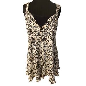 Tart Intimates Animal Print Lace Babydoll Cami Top‎ Ruffle Large Y2K Going Out